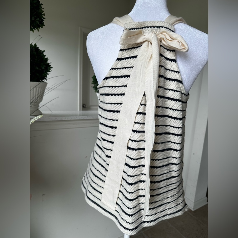 Madewell Ivory and Black Knit Top - Picture 4 of 8